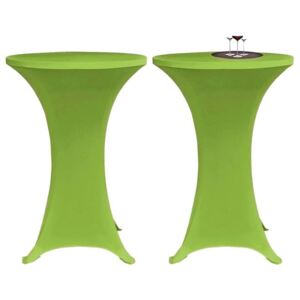 Husă elastică pentru masă, 70 cm, verde, 2 buc