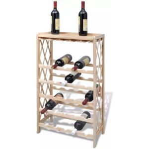 Suport sticle de vin pentru 25 de sticle, lemn