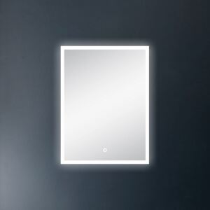 Oglinda baie cu LED si dezaburire Square V, Dalet Alb