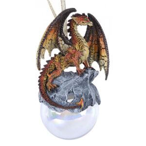 Decoratiune cu agatatoare dragon pe glob Hyperion