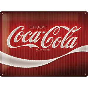 Placă metalică: Coca-Cola (Red Lights Logo) - 30x40 cm