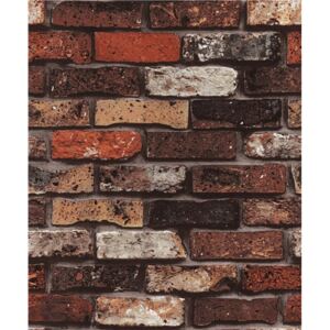 Buvu Tapete de vinil zid de cărămidă maro roșcat