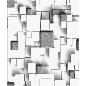 Buvu Tapete de vinil 3d cuburi de plastic în alb-gri