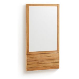 Oglindă cu ramă din lemn de tec La Forma Sunday, 60 x 110 cm