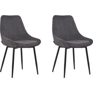 Set 2 scaune Lennox gri 49/57/85,5 cm