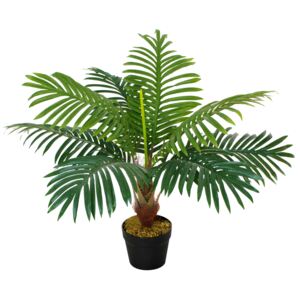 Outsunny Palmier Decorativ din Plastic, Planta Tropicala Artificiala cu Ghiveci