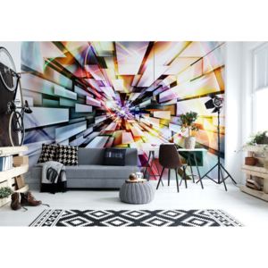 Fototapet - 3D Abstract Design Multicoloured Vliesová tapeta - 206x275 cm