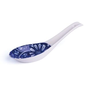 Suport pentru lingura, din portelan, L13,2xH1,5 cm, Cucchiaio Albastru