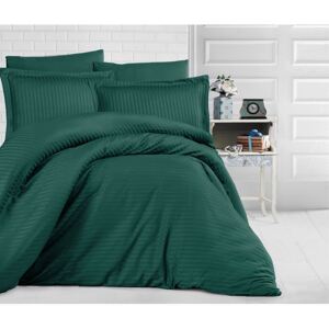 Lenjerie de pat dublu damasc gros culoarea verde