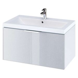 Mobilier baie Stillo, pentru lavoar, cu un sertar, alb, asamblat, 80x45x43 cm