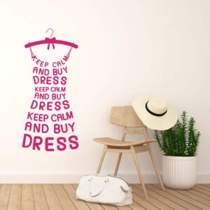 GLIX Buy a dress - autocolant de perete Roz 50 x 100 cm