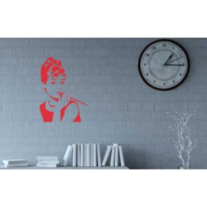 GLIX Audrey Hepburn - autocolant de perete Rosu deschis 90 x 120 cm