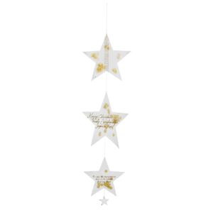 Obiect decorativ suspendat Stars Gold/Silver