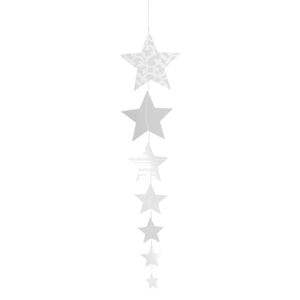 Obiect decorativ suspendat X-mas stars short printed
