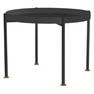 Masa neagra pentru cafea din otel 60 cm Hanna Round Custom Form