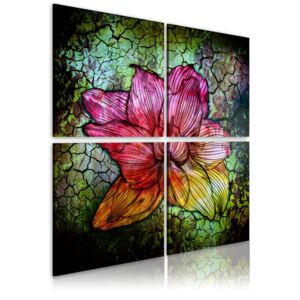 Bimago Tablou - Glass flower 60x60 cm