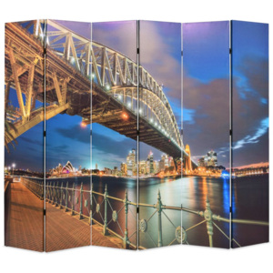 Paravan de cameră pliabil, 228 x 180 cm, Sydney Harbour Bridge
