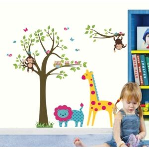 Sticker decorativ copii - In jungla colorata