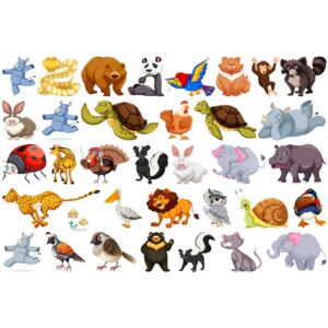 Sticker Animale Diverse - 60x90 cm