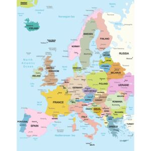 Stickere Harta Europei - 60x90 cm