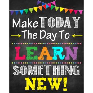 Autocolante Motivationale - Make today the day to learn something new!