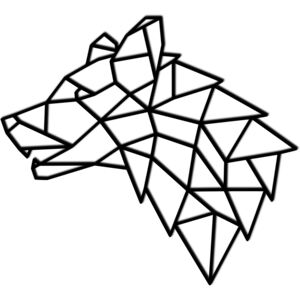 Decoratiune perete - geometric wolf head