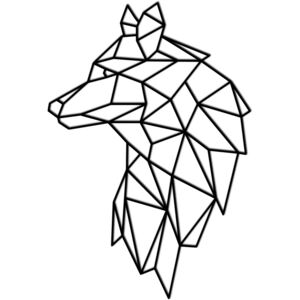 Decoratiune perete - geometric wolf