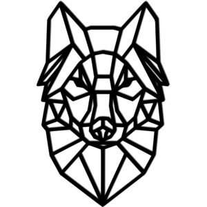 Decoratiune perete - polygonal wolf