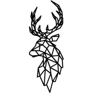 Decoratiune perete - polygonal deer profile