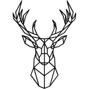 Decoratiune perete - geometric deer portrait