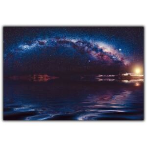 Tablou modern pe panou - Milky way night sky