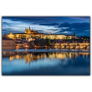 Tablou modern pe panou - Prague castle sunset