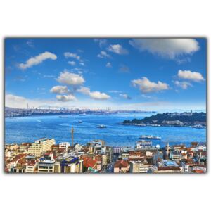 Tablou modern pe panou - panoramic view Galata tower Istanbul