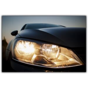 Tablou modern pe panou - beautiful black car headlights