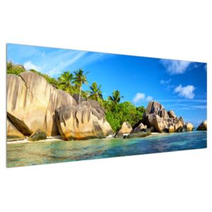 Tablou cu plaja de mare cu palmieri (Modern tablou, K012416K12050)