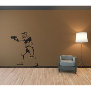 Banksy "Trooper" - autocolant de perete Negru 50 x 65 cm