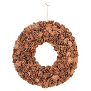 Coronita decorativa din conuri de brad 35 cm