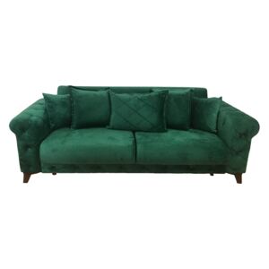 Canapea extensibilă 3 locuri, verde - model RIVA