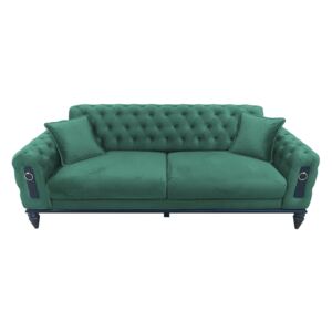 Canapea fixă 3 locuri verde - model GLORIA