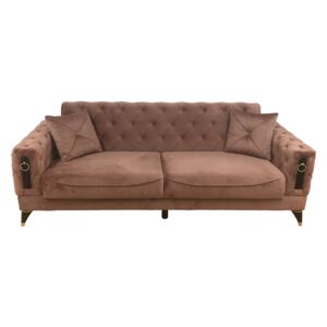 Canapea extensibilă 3 locuri, roz pudră - model LIZBON