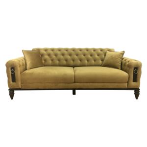 Canapea fixă 3 locuri galbenă - model GLORIA