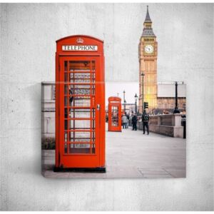 Tablou de perete 3D Mosticx Telephone In London, 40 x 60 cm