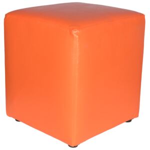 Taburet Cube tapiterie piele ecologica orange IP 21895 45x38x38 cm