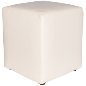 Taburet Cube tapiterie piele ecologica crem IP21834 45x38x38 cm