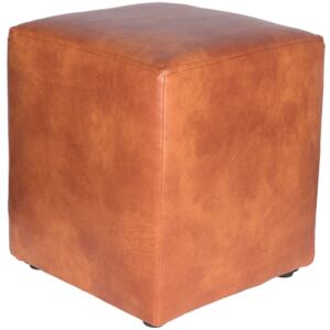 Taburet Cube tapiterie piele ecologica cires IP8070 45x38x38 cm