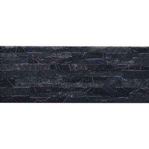 Gresie portelanata placare Quarry Black Stone 21x56 cm