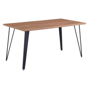 Masă de luat masa, 150 cm, stejar / negru, FRIADO