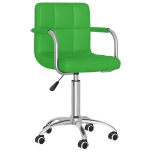 Scaun de birou pivotant, verde, piele ecologică
