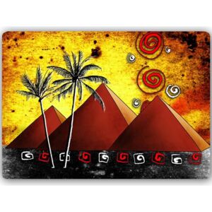 CARO Tablou metalic - Pyramids 40x30 cm