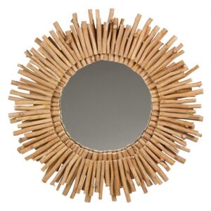 Oglinda rotunda din lemn de salcam 77 cm Trunks Santiago Pons
